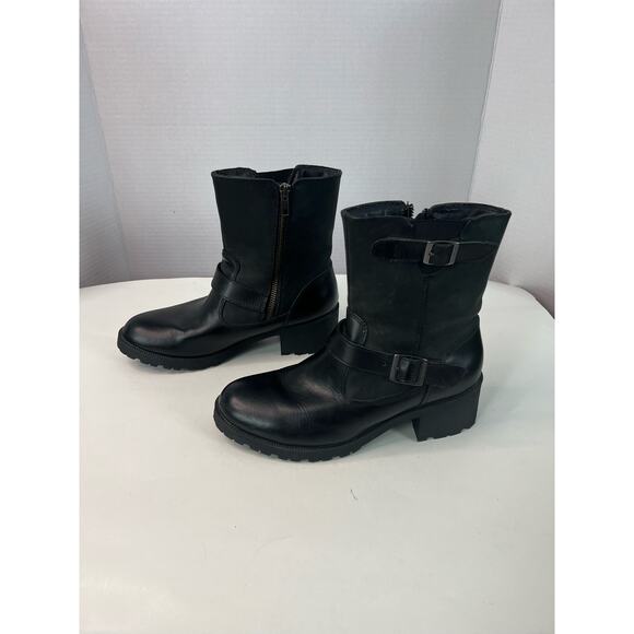 Eastland ” Canterbury “ Women’s  Leather Black Mid-calf Round Toe Boot Size 8.5 - Picture 1 of 9